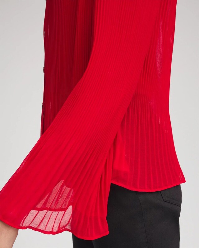Pleated Georgette Blouse - image 4